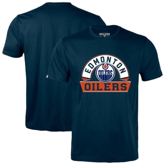 Men's Levelwear Navy Edmonton Oilers Richmond Banner Arch T-Shirt
