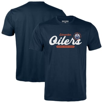 Youth Levelwear  Navy Edmonton Oilers Little Richmond Monument T-Shirt