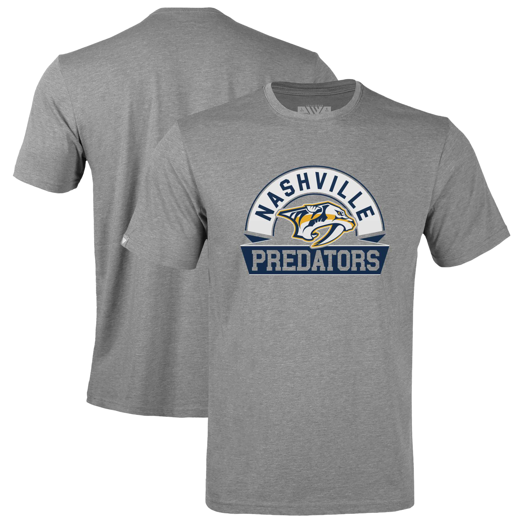 Youth Levelwear Gray Nashville Predators Little Richmond Banner Arch T-Shirt Youth Levelwear Gray Nashville Predators Little Richmond Banner Arch T-Shirt