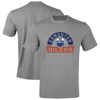 Youth Levelwear  Gray Edmonton Oilers Little Richmond Banner Arch T-Shirt