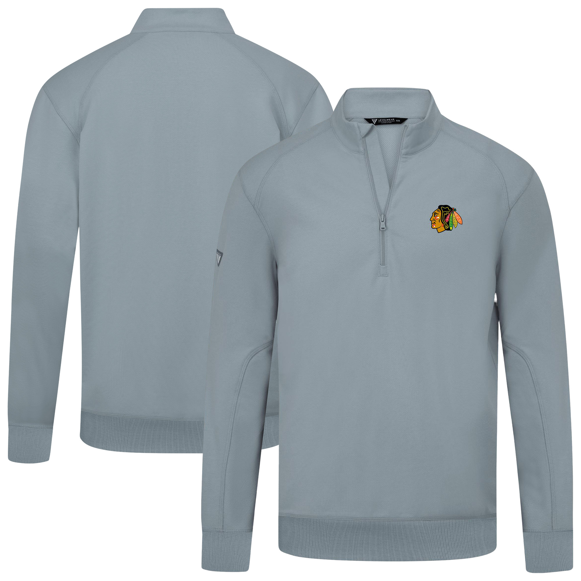 Men’s Levelwear Gray Chicago Blackhawks Upright Tri-Blend Quarter-Zip Pullover Men’s Levelwear Gray Chicago Blackhawks Upright Tri-Blend Quarter-Zip Pullover