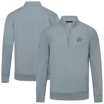 Men's Levelwear Gray Dallas Stars Upright Tri-Blend Quarter-Zip Pullover