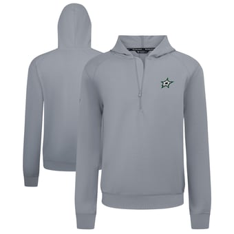 Men's Levelwear Gray Dallas Stars Technic Quarter-Zip Pullover Hoodie