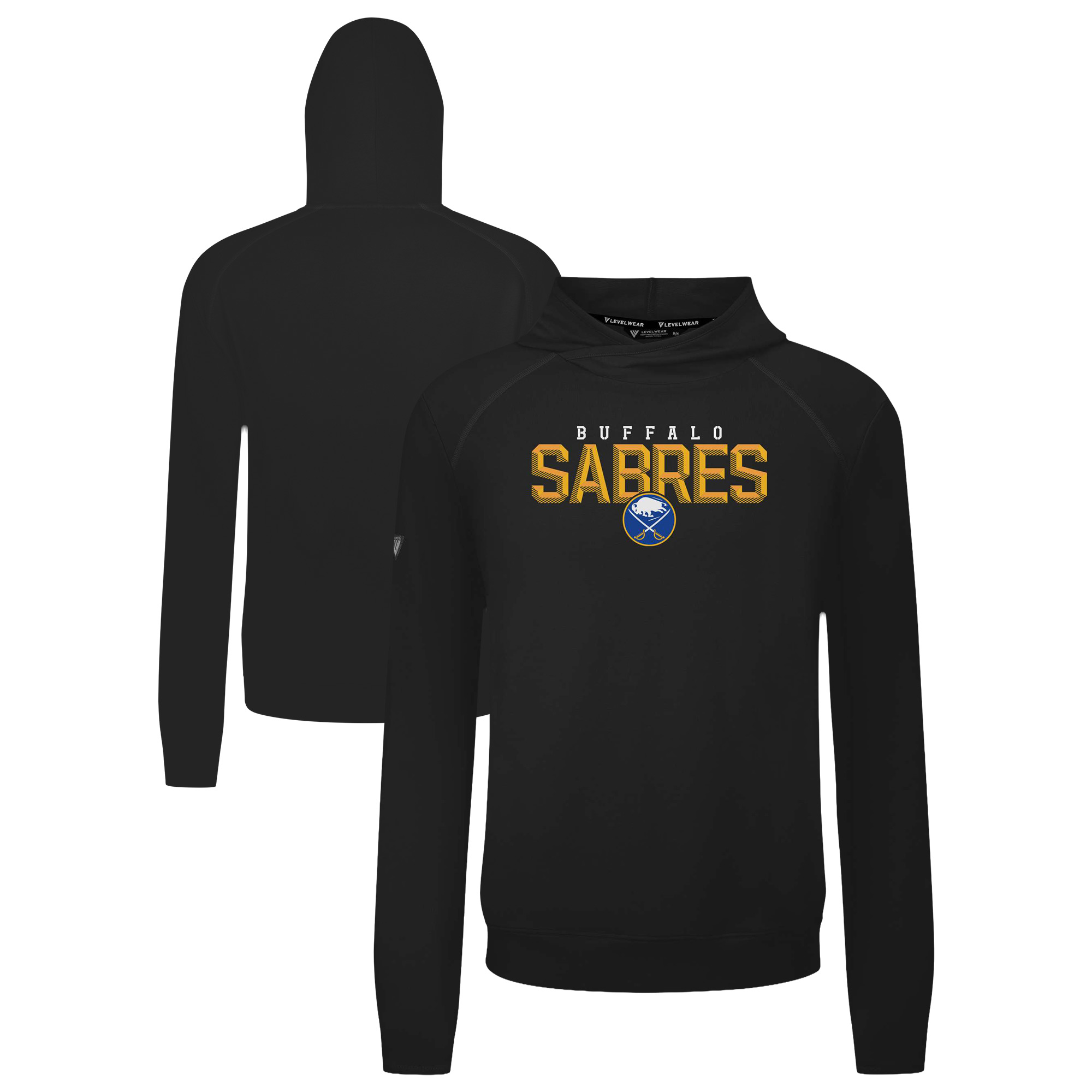 Men’s Levelwear Black Buffalo Sabres Mandate Carve Tri-Blend Pullover Hoodie Men’s Levelwear Black Buffalo Sabres Mandate Carve Tri-Blend Pullover Hoodie