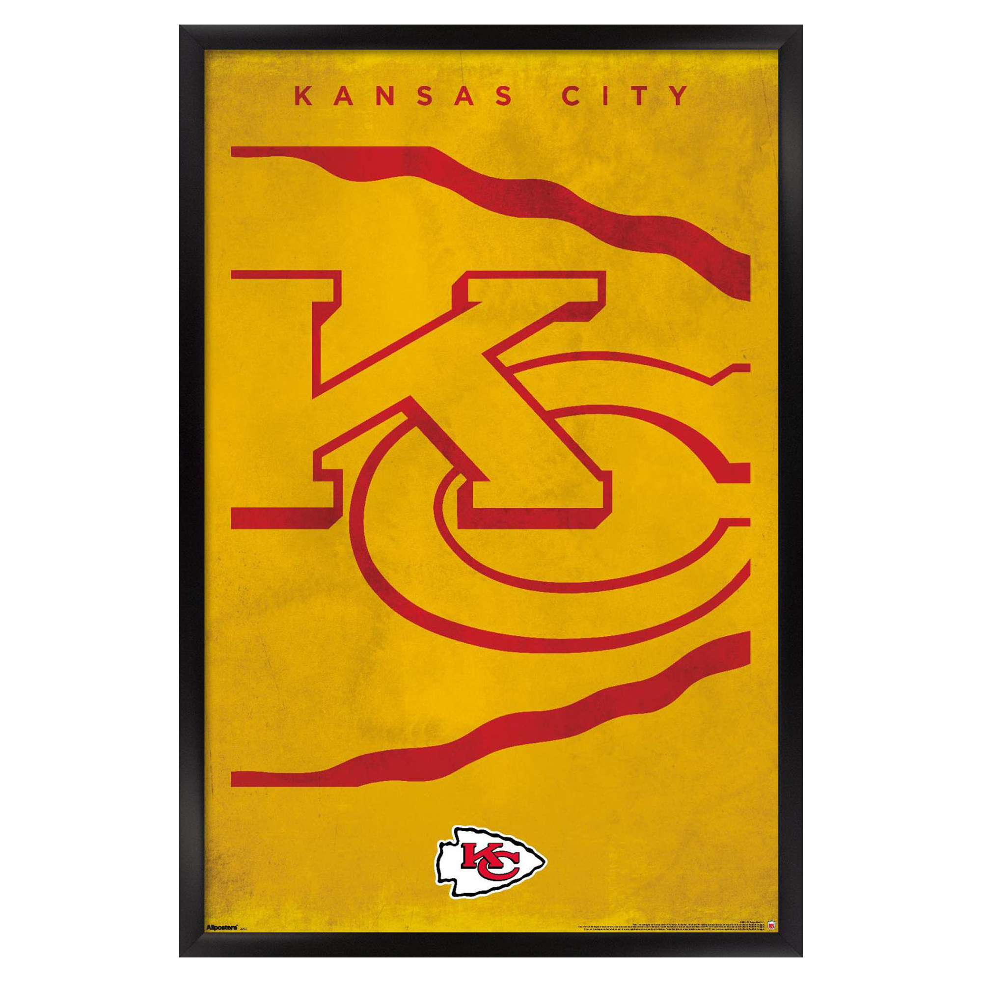 Kansas City Chiefs 24" x 36" Framed Poster