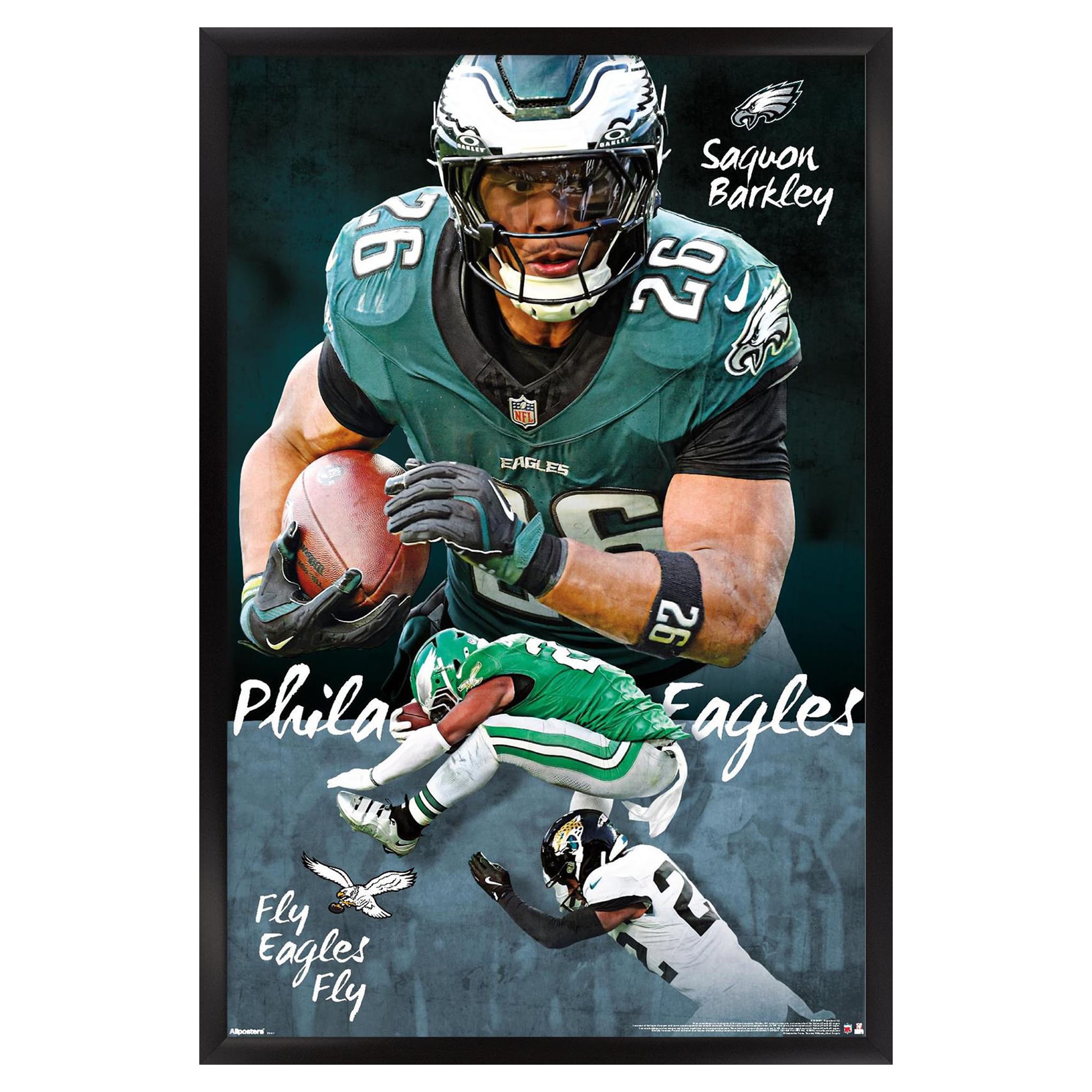 Saquon Barkley Philadelphia Eagles 24" x 36" Framed Player Poster