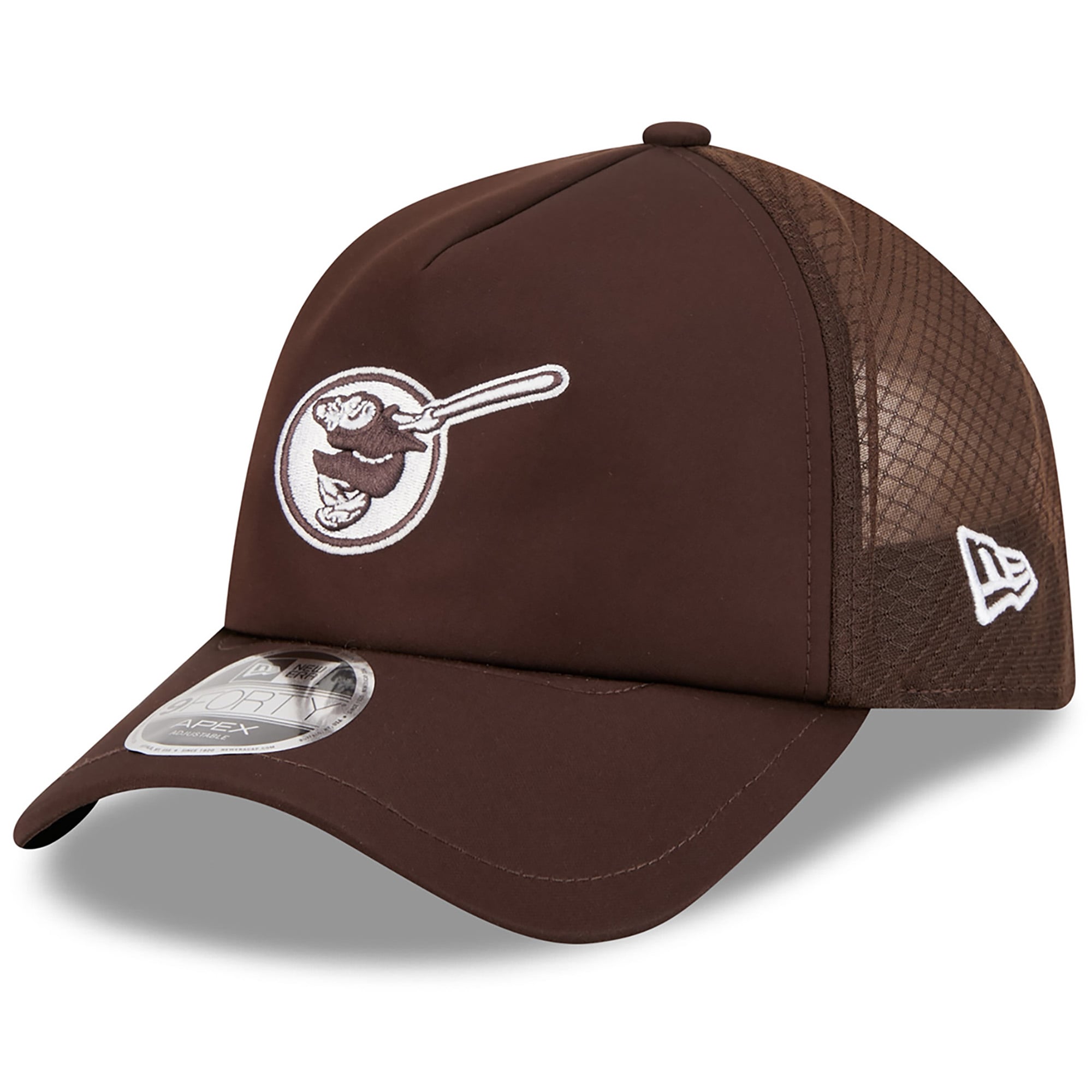 Men's New Era Brown San Diego Padres 2026 Batting Practice Alternate Apex 9FORTY Adjustable Hat