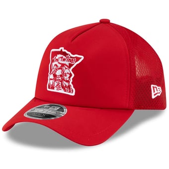Men's New Era Red Minnesota Twins 2026 Batting Practice Alternate Apex 9FORTY Adjustable Hat