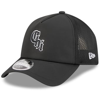 Men's New Era Black Chicago White Sox 2026 Batting Practice Alternate Apex 9FORTY Adjustable Hat