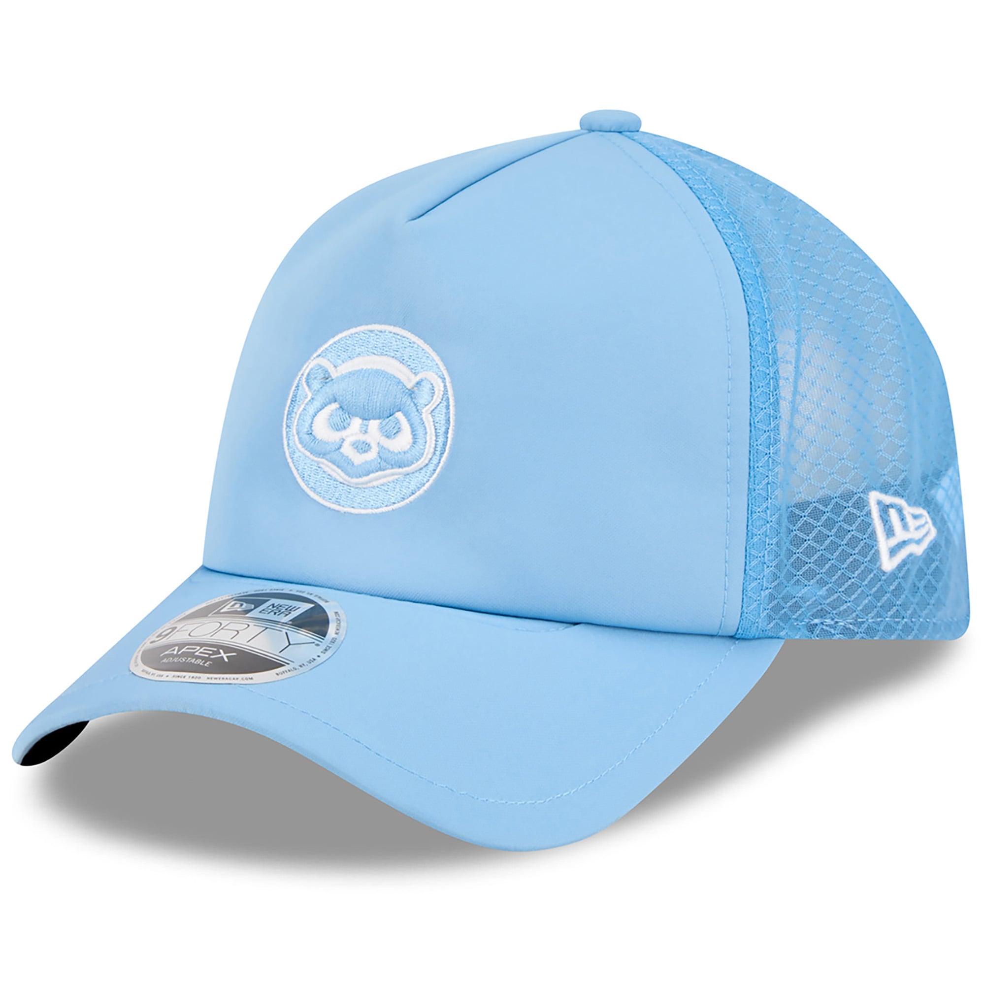 Men's New Era Light Blue Chicago Cubs 2026 Batting Practice Alternate Apex 9FORTY Adjustable Hat