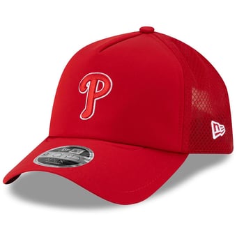 Men's New Era Philadelphia Phillies 2026 Batting Practice Apex 9FORTY Adjustable Trucker Hat