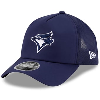 Men's New Era Navy Toronto Blue Jays 2026 Batting Practice Apex 9FORTY Adjustable Trucker Hat