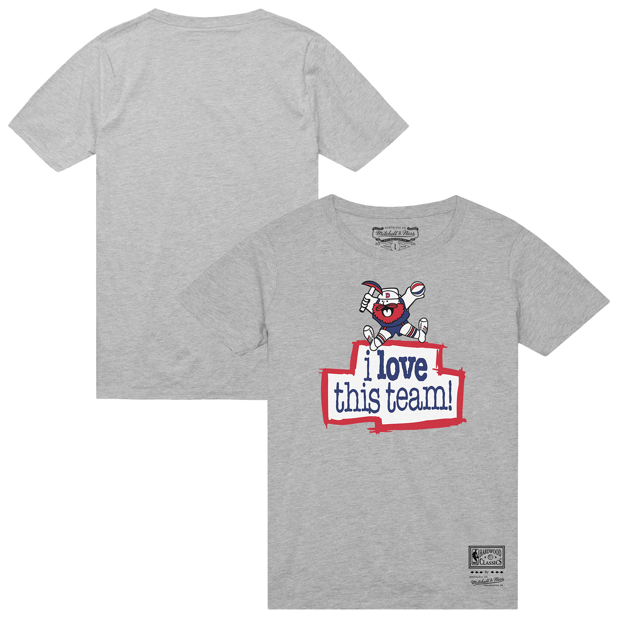 Men’s Mitchell & Ness Heather Gray Denver Nuggets I Love This Team T-Shirt Men’s Mitchell & Ness Heather Gray Denver Nuggets I Love This Team T-Shirt