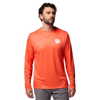 Men's Columbia  Orange Clemson Tigers PHG Terminal Shot Long Sleeve T-Shirt
