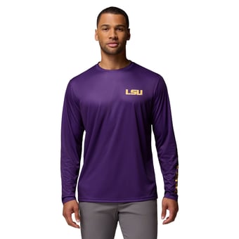 Men's Columbia  Purple LSU Tigers PHG Terminal Shot Long Sleeve T-Shirt