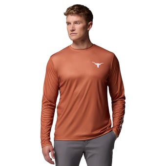 Men's Columbia  Texas Orange Texas Longhorns PHG Terminal Shot 3-Hit Long Sleeve T-Shirt