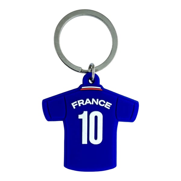 Porte-clés maillot France PVC numéro 10