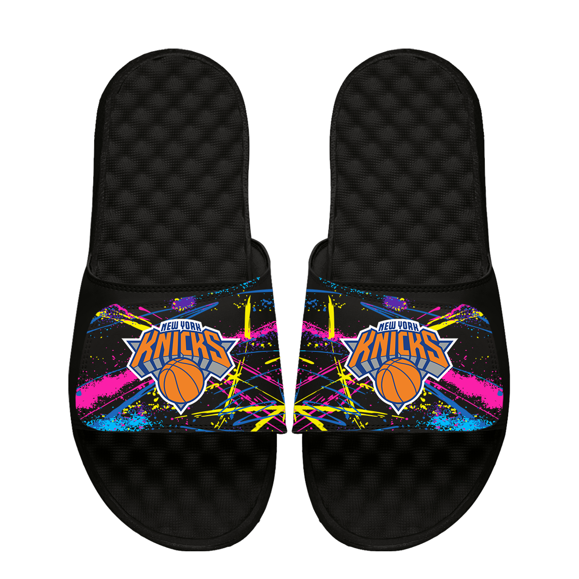 Unisex ISlide x Staycool Black New York Knicks Slide Sandals