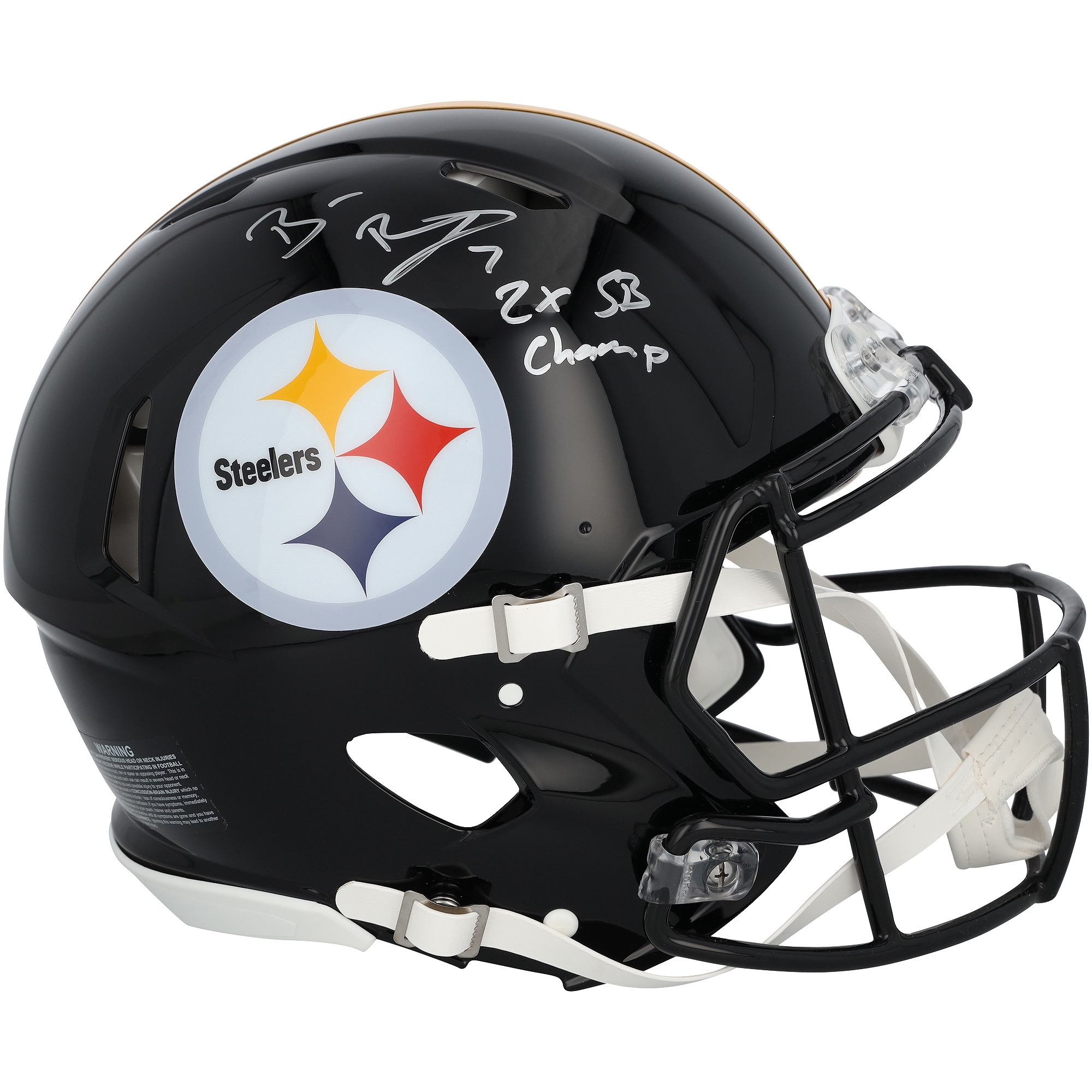 Ben Roethlisberger Pittsburgh Steelers Autographed Riddell Speed Authentic Helmet with "2x SB Champ" Inscription