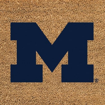 Michigan Wolverines 24" x 36" Outdoor Team Logo Coir Mat