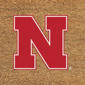 Nebraska Huskers 24" x 36" Outdoor Team Logo Coir Mat