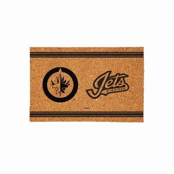 Winnipeg Jets 24" x 36" Outdoor Monochrome Team Logo Coir Mat