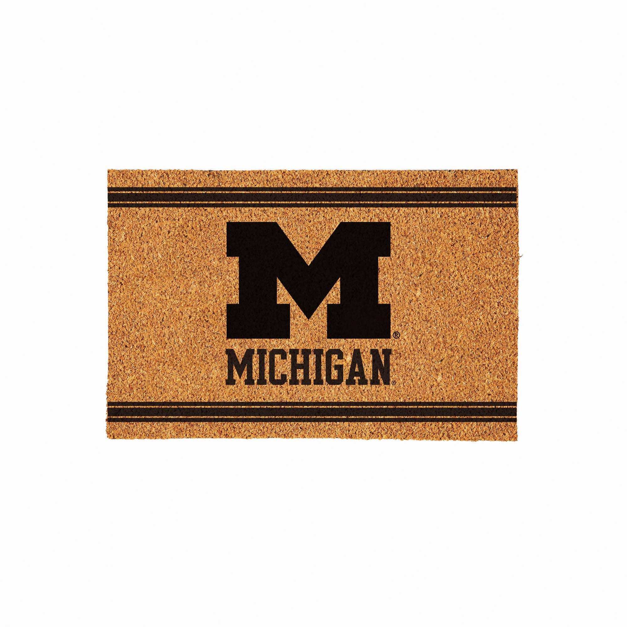 Michigan Wolverines 24" x 36" Outdoor Monochrome Team Logo Coir Mat