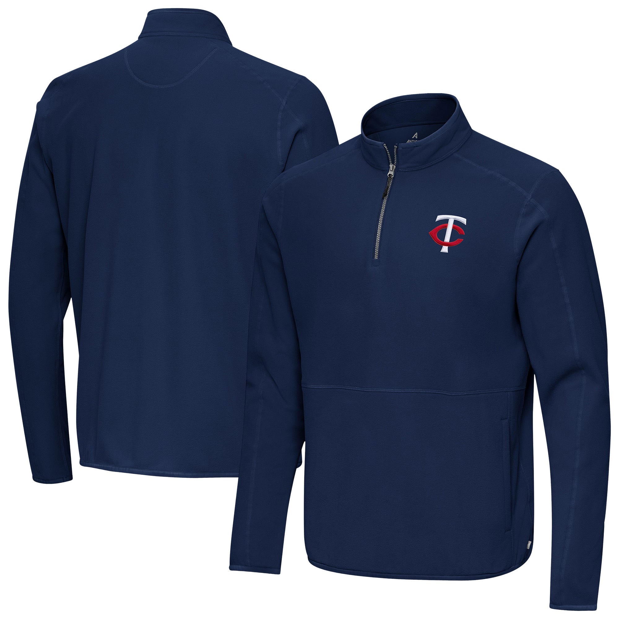 Men's Antigua Navy Minnesota Twins Step Up Quarter-Zip Pullover