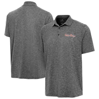 Men's Antigua  Heather Black Florida Gators GatorBoys Par 3 Polo
