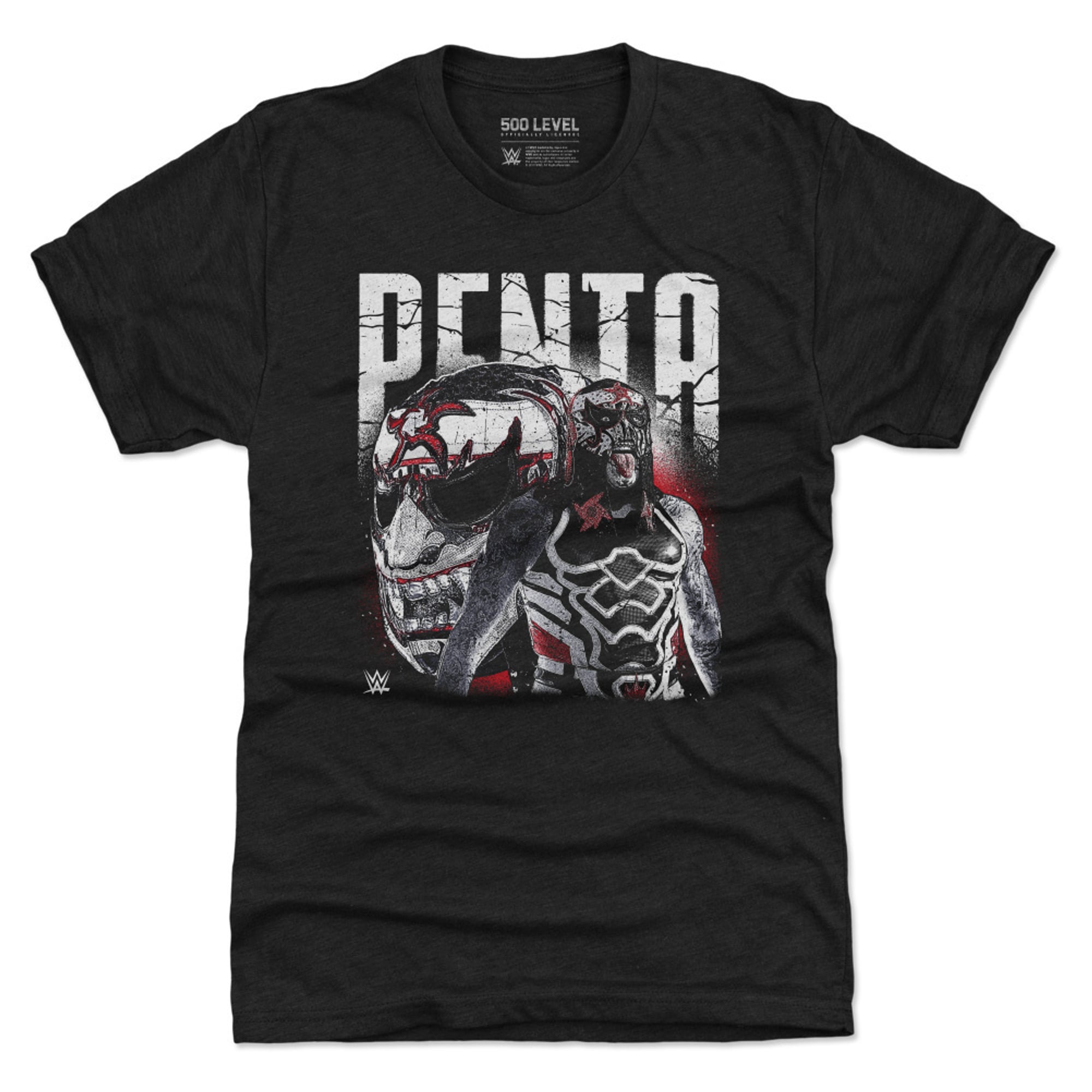 Men's 500 Level Heather Black Penta Mask Tri-Blend T-Shirt