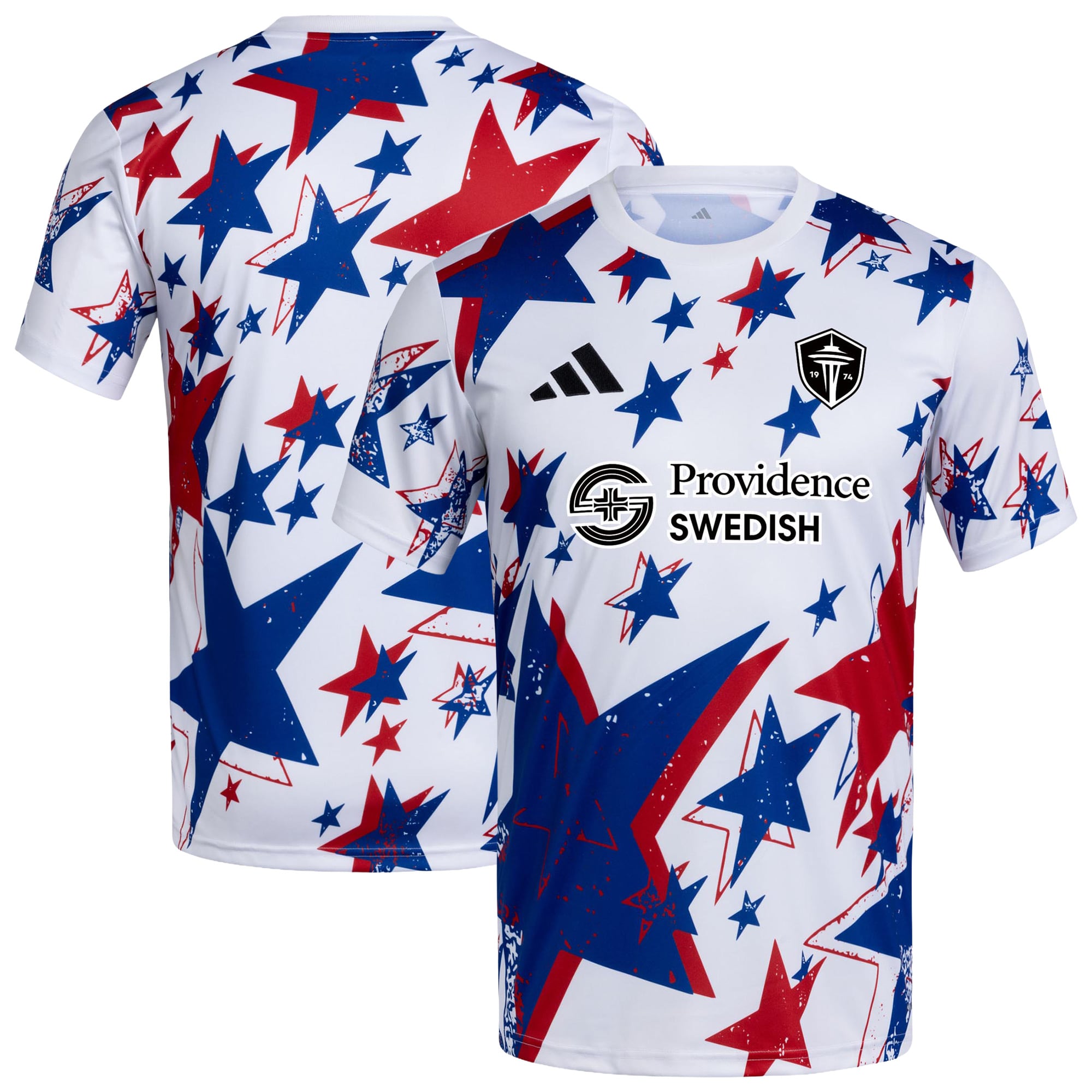 Men's adidas White Seattle Sounders FC 2026 Americana Pre-Match Jersey