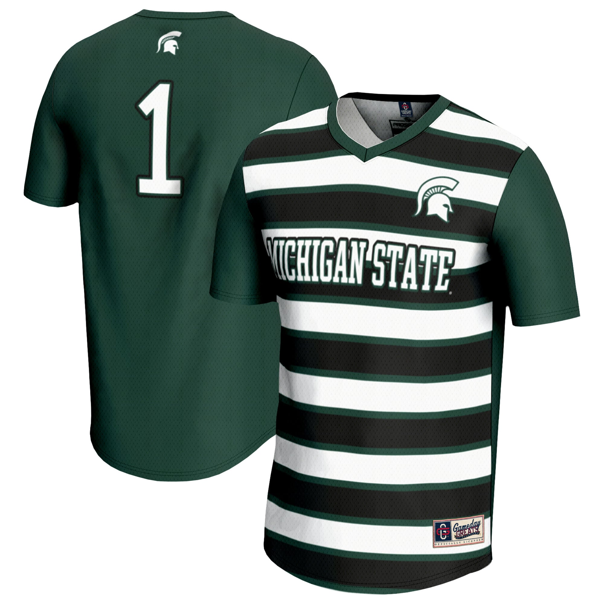 Unisex GameDay Greats #1 Green Michigan State Spartans Lightweight Soccer Fashion Jersey