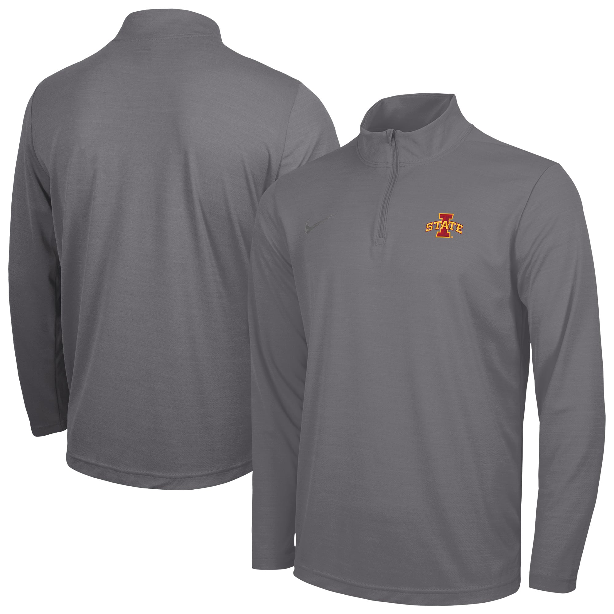 Men's Nike Gray Iowa State Cyclones Intensity Performance Quarter-Zip Pullover