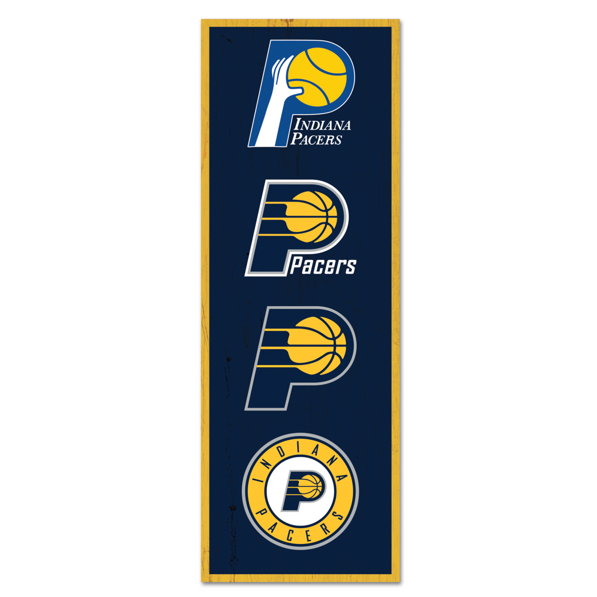 WinCraft Indiana Pacers 6" x 17" Logo Evolution Wood Sign