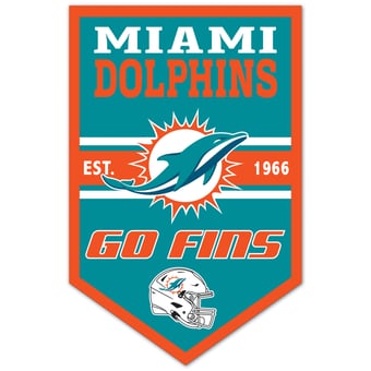 WinCraft Miami Dolphins 11" x 17" Chevron Wood Sign