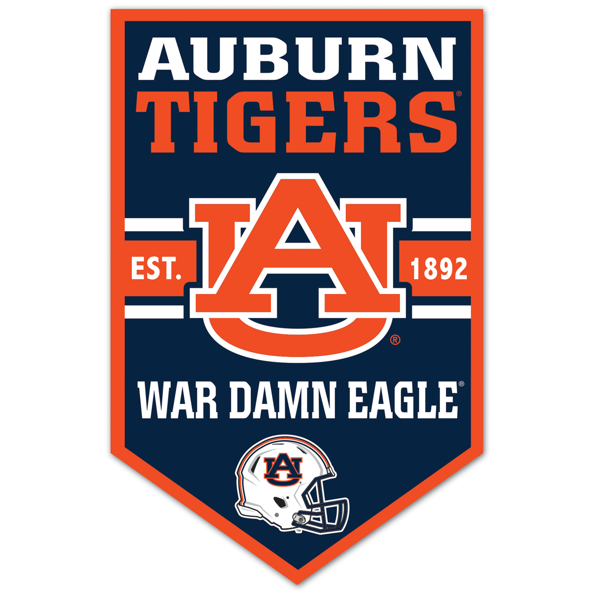 WinCraft Auburn Tigers 11" x 17" Chevron Wood Sign