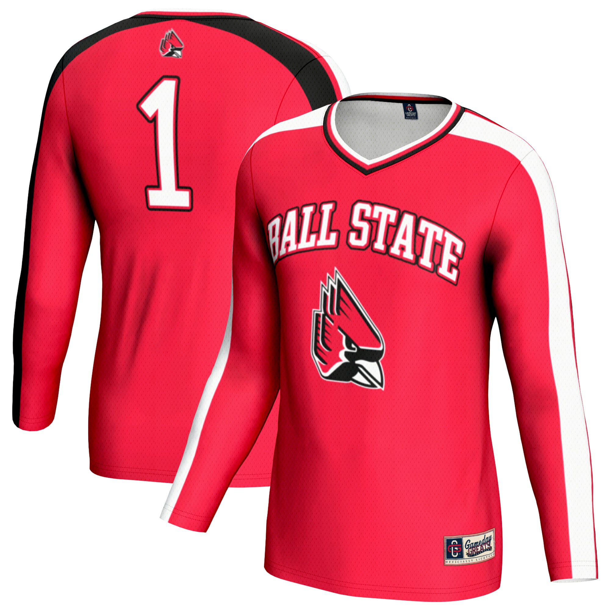 Unisex GameDay Greats Cardinal Ball State Cardinals #1 Lightweight Volleyball Fashion Jersey