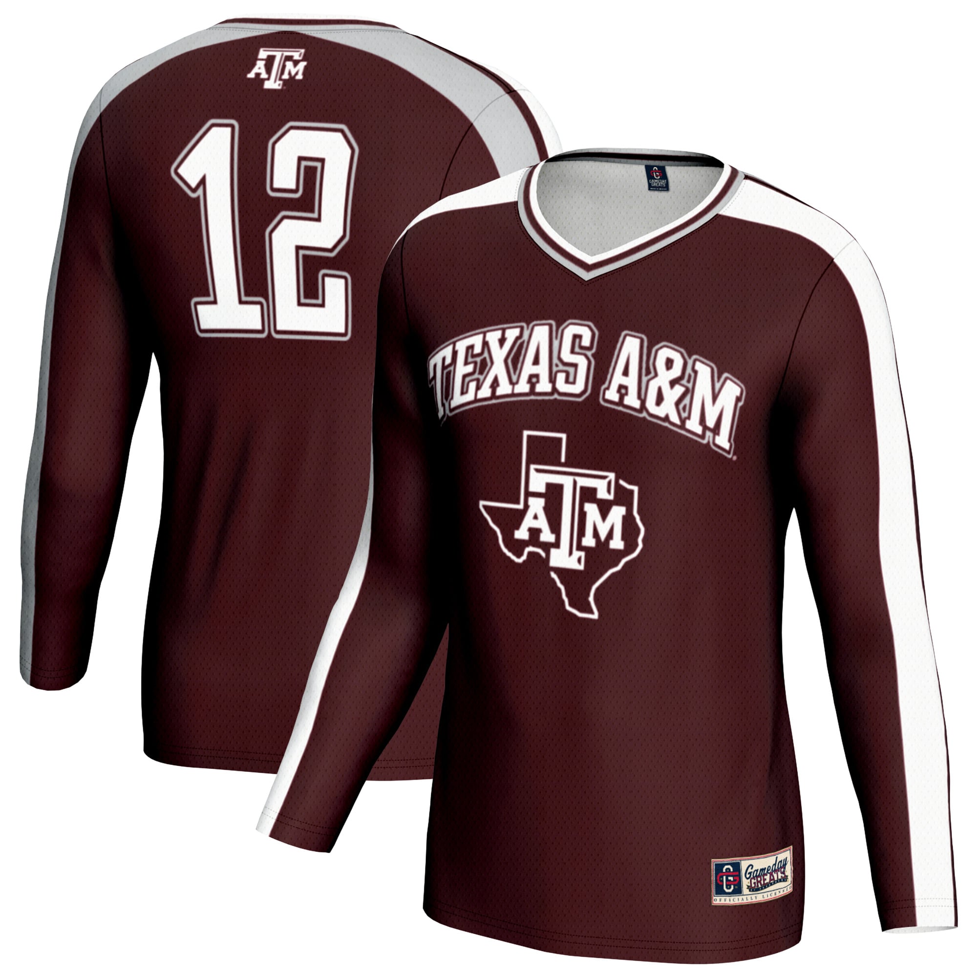Unisex GameDay Greats Maroon Texas A&M Aggies #12 Lightweight Volleyball Fashion Jersey