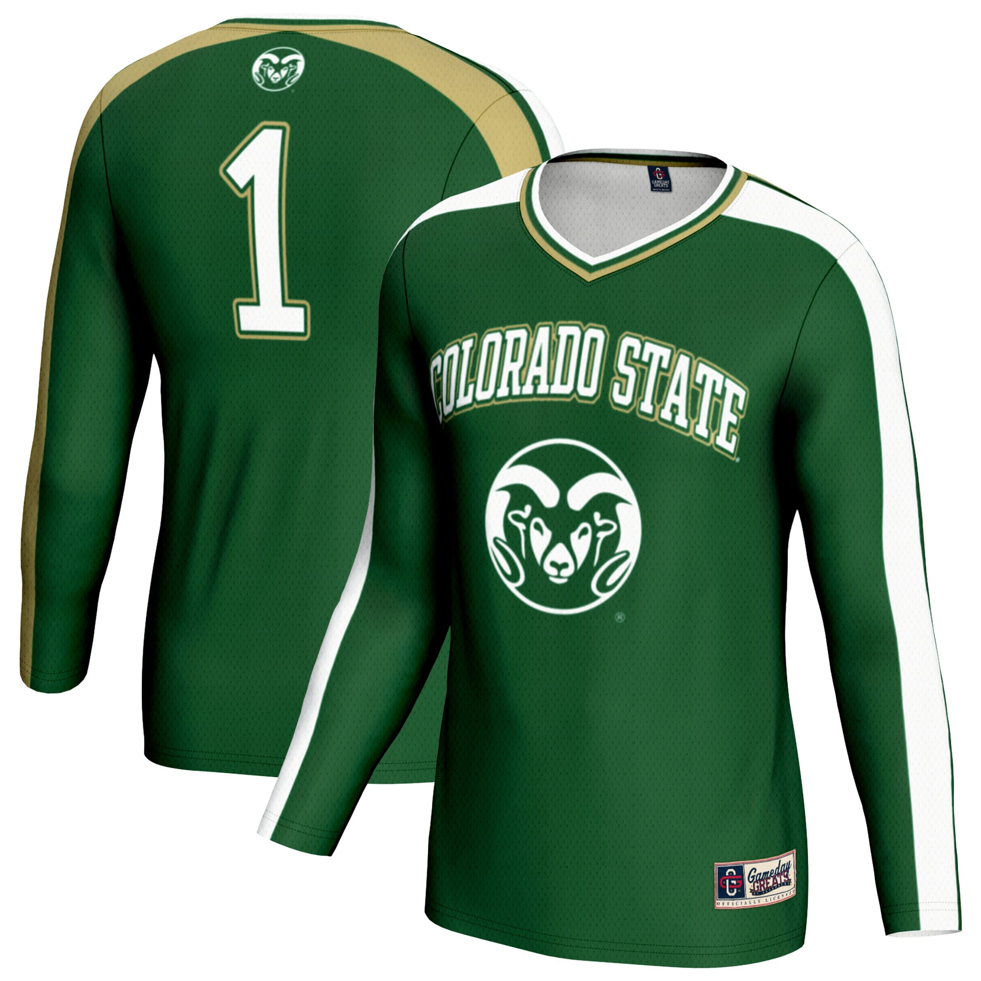 Unisex GameDay Greats Green Colorado State Rams #1 Lightweight Volleyball Fashion Jersey