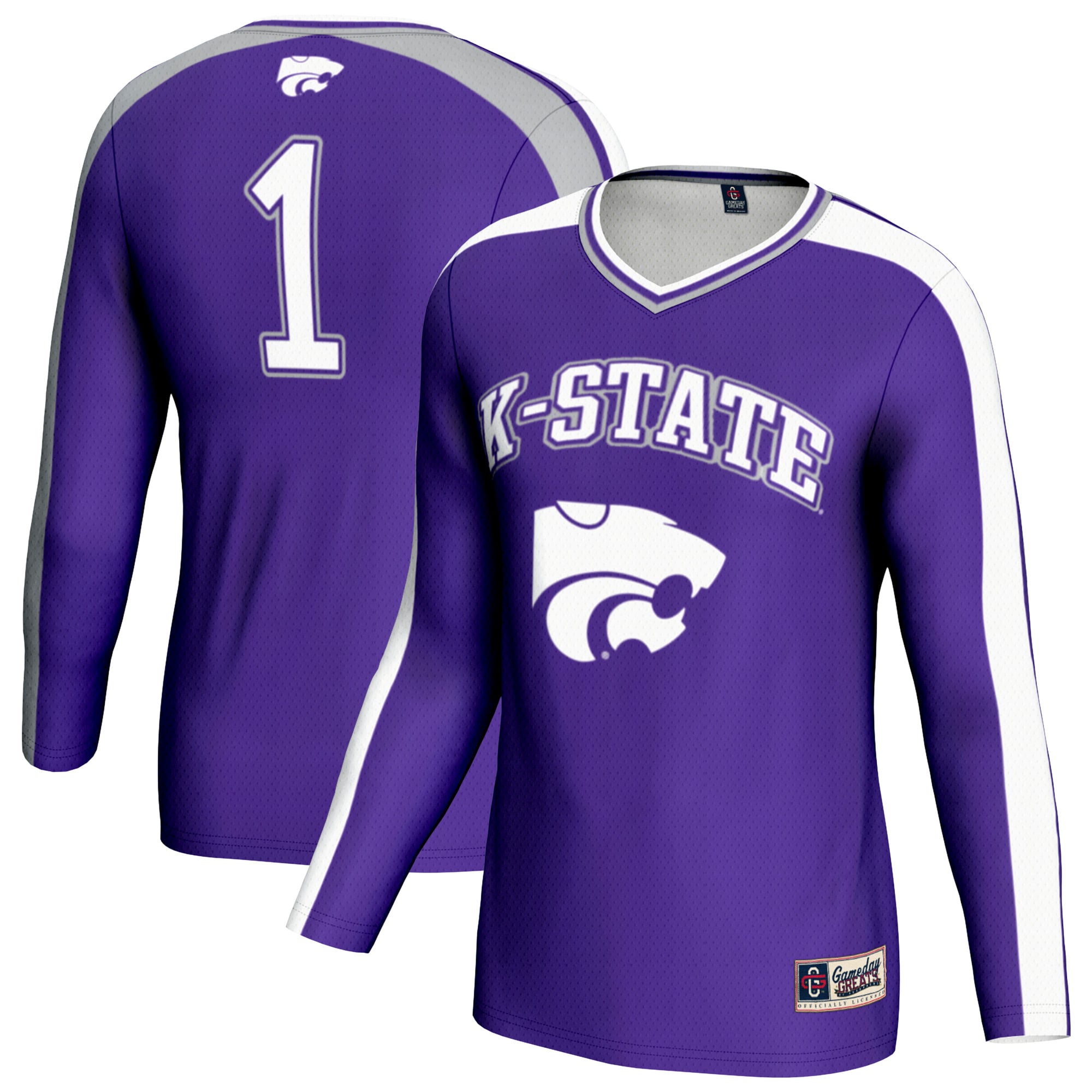 Youth GameDay Greats Purple Kansas State Wildcats #1 Lightweight Volleyball Fashion Jersey