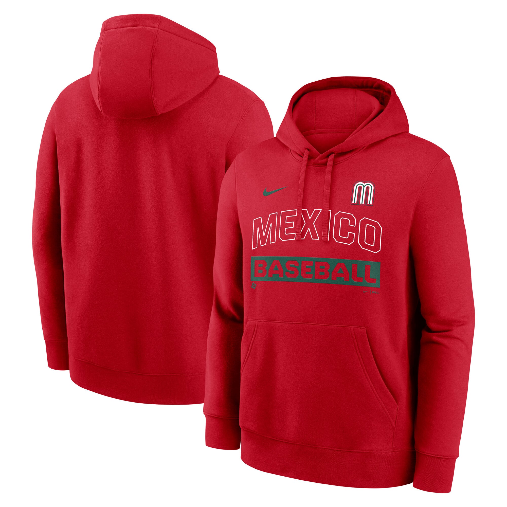 Men's Nike Red Mexico Baseball 2026 World Baseball Classic Club Hoodie