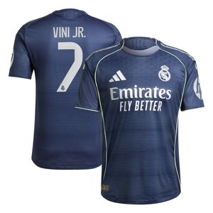 Maillot Extérieur Authentique Real Madrid adidas 25/26 avec flocage Vini Jr. 7, vue 1