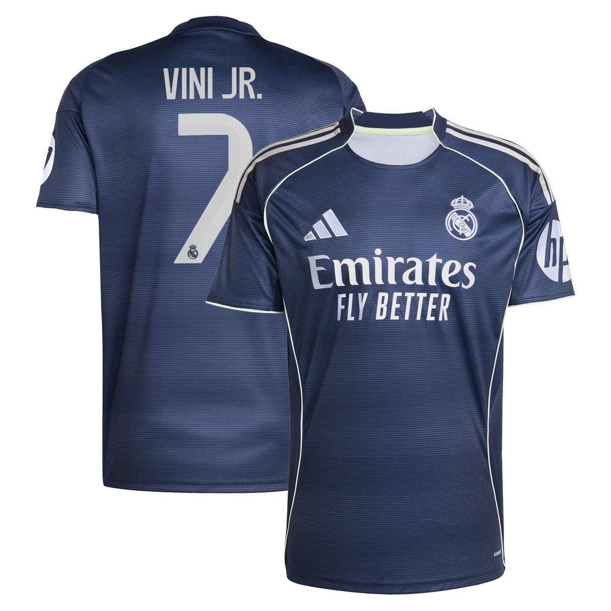 Maillot Extérieur Real Madrid adidas 25/26 avec flocage Vini Jr. 7