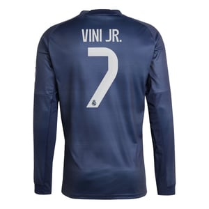 Maillot manches longues Extérieur adidas Real Madrid adidas 25/26 avec flocage Vini Jr. 7, vue 4