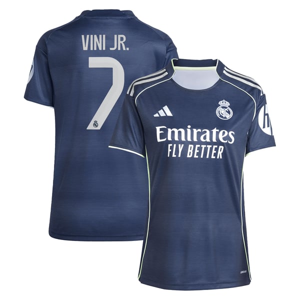 Maillot Extérieur Real Madrid adidas 25/26 - Femme avec flocage Vini Jr. 7