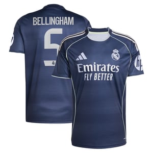 Maillot Extérieur Real Madrid adidas 25/26 avec flocage Bellingham 5, vue 2