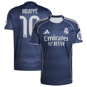 Maillot Extérieur Real Madrid adidas 25/26 avec flocage Mbappé 10, vue 1