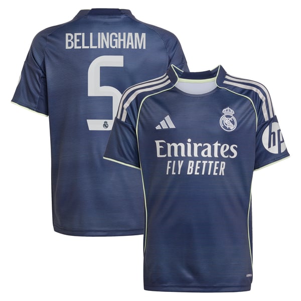 Maillot Extérieur Real Madrid adidas 25/26 - Enfant avec flocage Bellingham 5