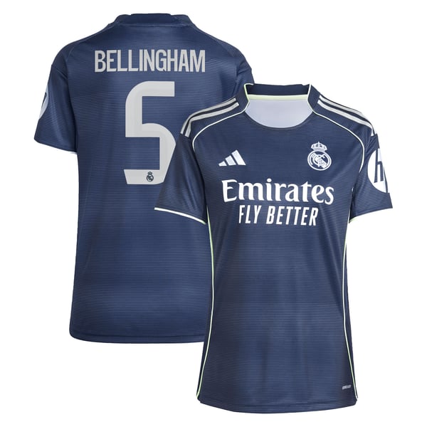 Maillot Extérieur Real Madrid adidas 25/26 - Femme avec flocage Bellingham 5