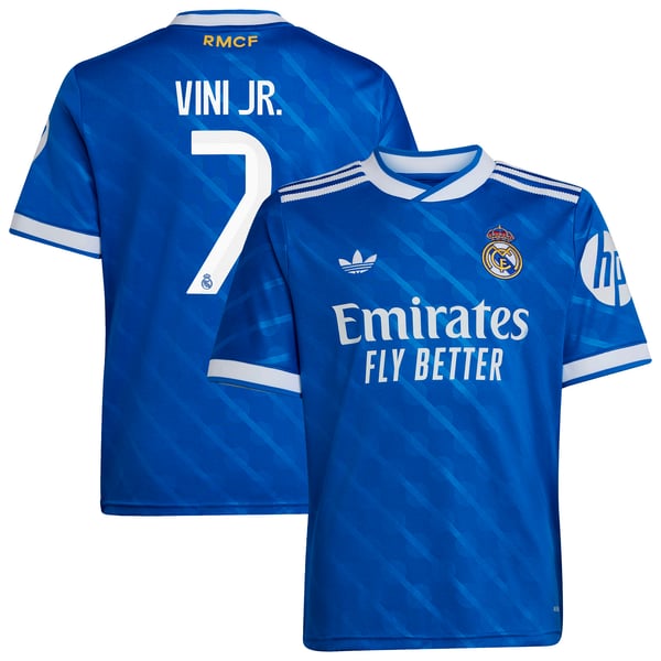 Maillot Third Real Madrid adidas 25/26 - Enfant avec flocage Vini Jr. 7